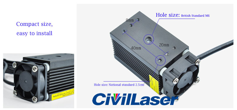 450nm 1000mw Azul laser module Special for engraving